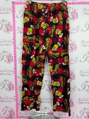 The Grinch Red Plaid  Pajama Pants
